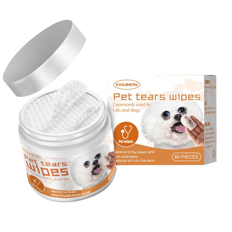 Lingettes pour animaux de compagnie, élimination des taches de larmes, nettoyage des yeux pour chiens et chats, non irritantes, élimination du mucus oculaire, tampons de coton pour éliminer la saleté des yeux_voghion.com