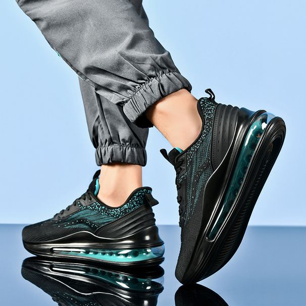 Yeni Spor Ayakkabılar Büyük Beden Hava Yastıklı Ayakkabılar Soğuk Yapıştırma İşlemi_voghion.com