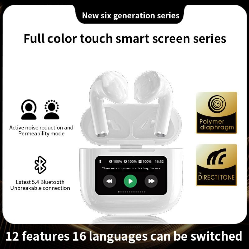 Auricolari Bluetooth con cancellazione del rumore e schermo a colori A12Touch_voghion.com
