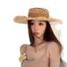 Cappello di paglia con tesa larga e piatta e protezione solare_voghion.com