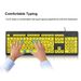 Wired USB Large Print Computer Keyboard Low Vision Users High Contrast 104 Keys Letters for Old Men_voghion.com