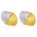 Orecchini a cerchio in acciaio inox color-block di alta qualità, moda europea e americana, placcati in oro, resistenti allo sbiadimento._voghion.com