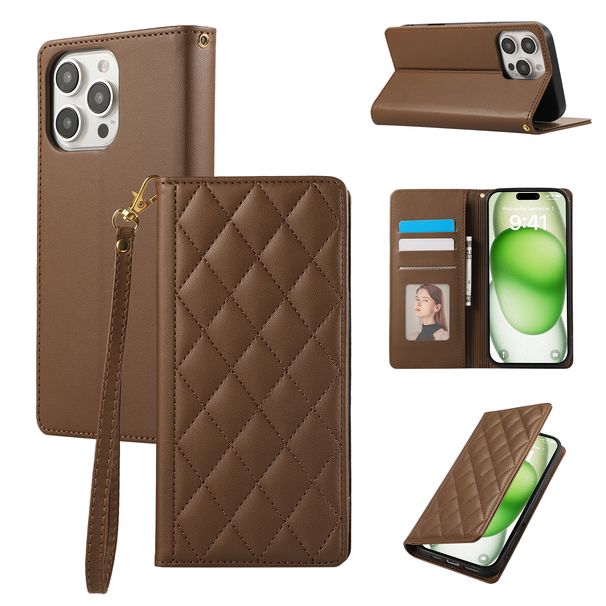 Custodia in pelle con portafoglio e porta carte magnetiche resistenti per iPhone 16 Pro Max 15 Plus 14 13 12 11 Flip Book Flip Fragrant Wind Bag Cover_voghion.com