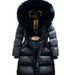 Women's Clothing 24 New Thickened Ladies Extended Black Gold Lock Warm Real Fox Fur Large Fur Collar Duck Warm Jacket Jacket_voghion.com