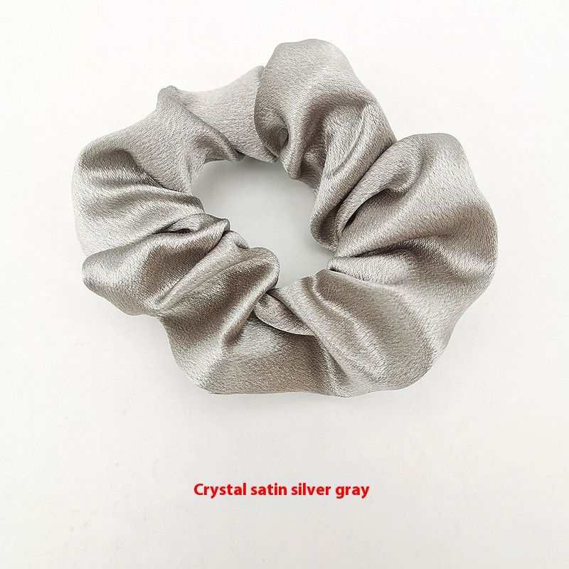 Boucle de cheveux en Satin de crêpe de fourmi de couleur unie sélectionnée, boucle de cheveux française polyvalente, accessoires pour cheveux, bande de cuir en tissu à faire soi-même_voghion.com