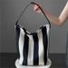 Striped Canvas Bucket Capacity Niche New 2025 Shoulder Large Women's Bags, Handbags_voghion.com
