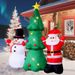 Decorazione gonfiabile da 2,2 m, albero di Natale con pupazzo di neve, luci a LED, ornamento natalizio preferito per le festività transfrontaliere_voghion.com