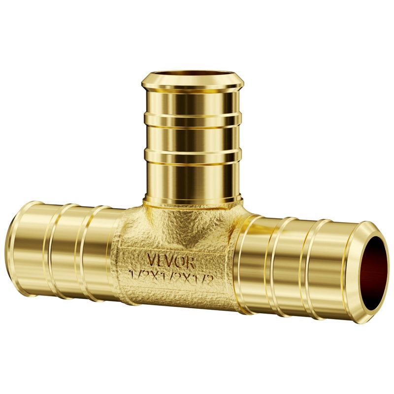 Pipe Fittings 1/2" 50PCS Brass Clamp-style Tee For Heating/Shower System_voghion.com