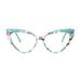 New Style Floral Cat Eye Plain Frame Fashion Anti-Blue Light Non-Prescription Glasses BL916_voghion.com