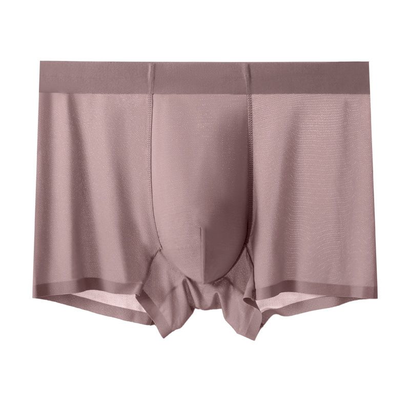 Sous-vêtements pour hommes en maille fine convexe d'été de banane orange avec maille sans couture en soie glacée, entrejambe respirant et confortable,_voghion.com