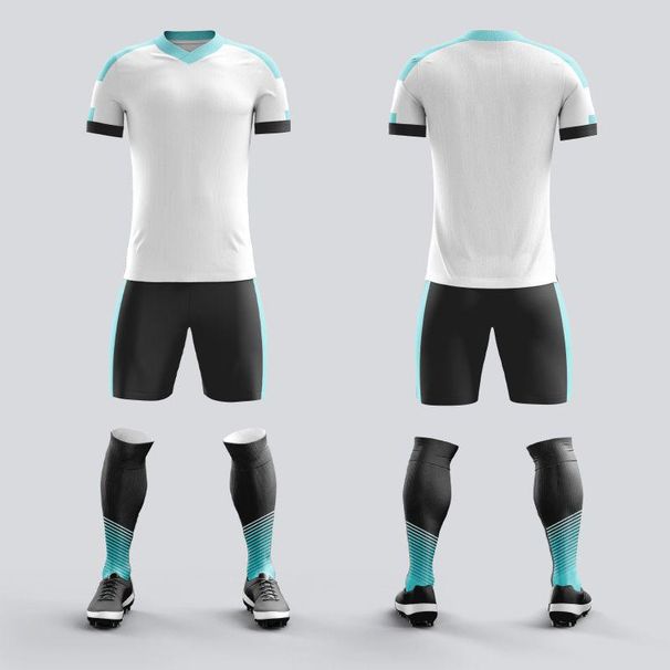 Conjunto de traje de fútbol de cuerpo completo 2024 para hombre, uniforme de equipo de entrenamiento de competición para adultos, manga corta_voghion.com