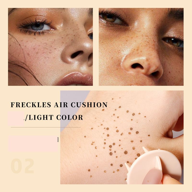 Face Freckles Air Cushion Waterproof Long Lasting Freckles Powder Quick Dry Natural Lifelike Freckles Makeup Sexy Cosmetics_voghion.com