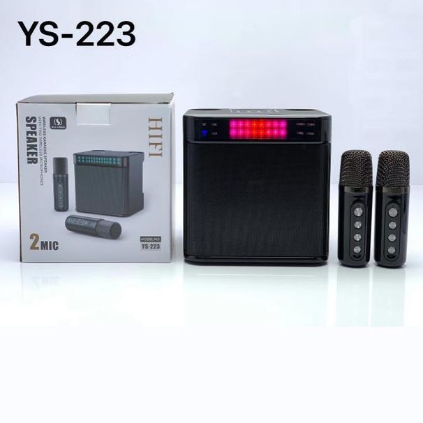 Przenośny głośnik Bluetooth z migającym światłem YS-223, z regulowanym dźwiękiem i wieloma połączeniami telefonicznymi ¥¥ Podwójna łączność bezprzewodowa_voghion.com