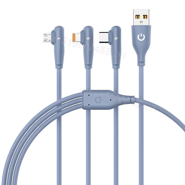 6A 3in1 SuperCharge USB C Data Cable 3 in 1 2 in 1 Fast Charger Micro USB Type-C Cable Cable For iPhone 14 Sam       able     _voghion.com