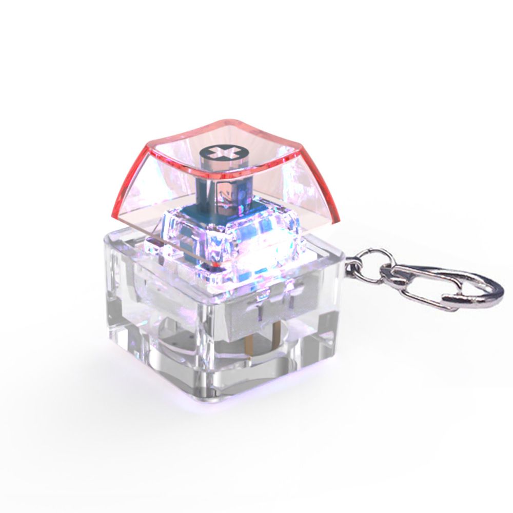 Mechanical keyboard experience decompression toy pendant seven-color light key chain_voghion.com