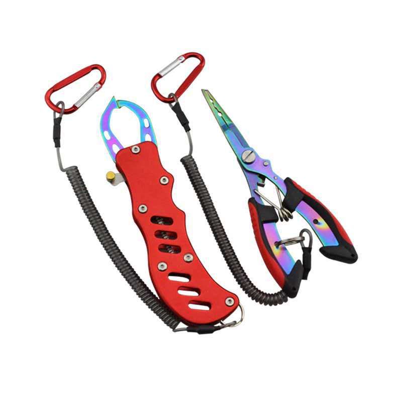 Strumenti da pesca Kit di controllo del pesce più venduto 304 Morsetto per pesci in acciaio inossidabile Pinze per esche in titanio colorate Rimozione dell'amo Strumento da pesca in alluminio aeronautico_voghion.com