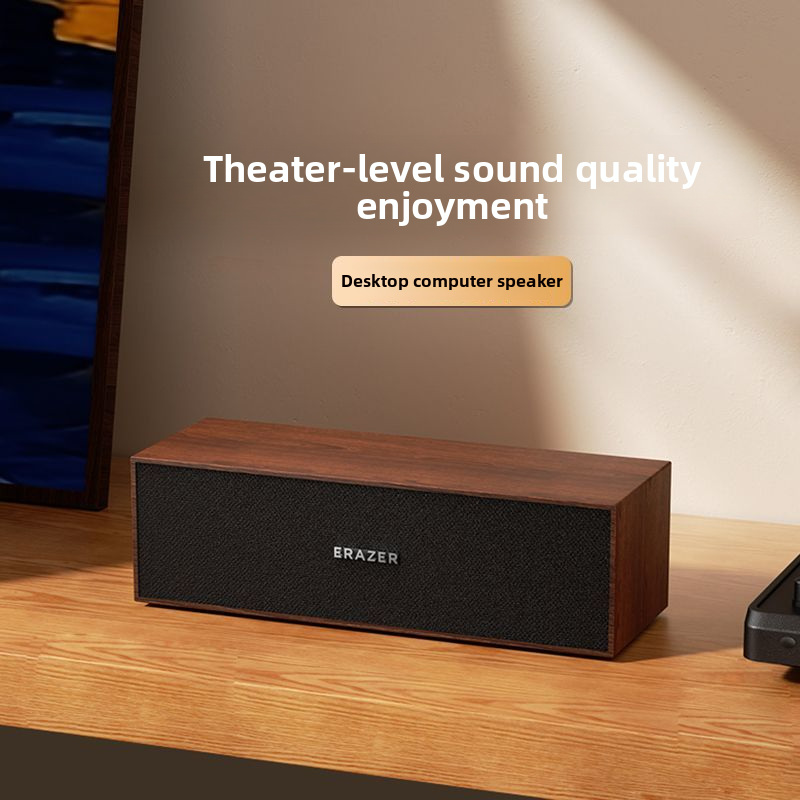 Enceinte Bluetooth Lenovo Eco Power pour ordinateur portable, bureau, audio, double usage, pour téléphone portable, en bois D01_voghion.com