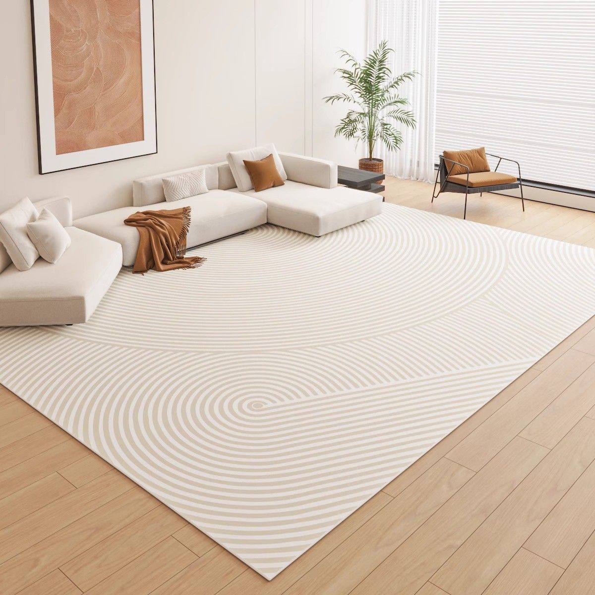 Xisheng Carpet Living Room 2025 New Light Luxury High End Machine Washable And Removable Cream Style Sofa Mat Large Area_voghion.com