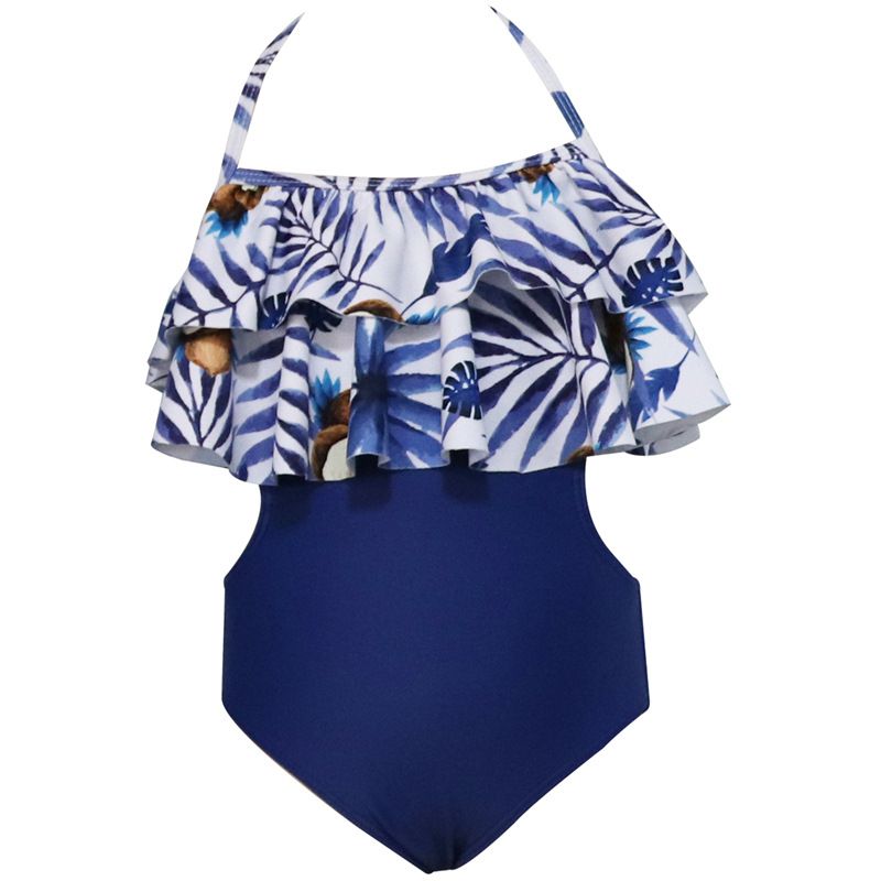 Baby clothesHi Fish Kids swimsuit double flying edge girls swimsuit_voghion.com