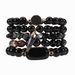 Rose Crystal Natural Stone Bracelet Bracelet Set Elastic Beads Adjustable_voghion.com