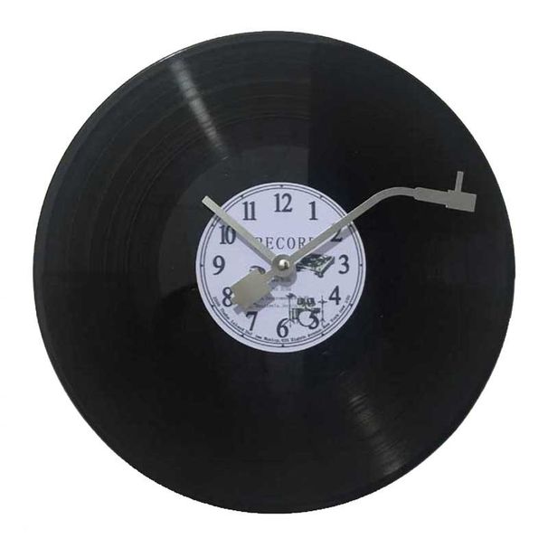 Vintage Vinyl Record Wall Clock – Silent Sweep Movement, 12-Inch Retro LP Design, Battery Powered, Perfect For Music Lovers & Home Decor_voghion.com