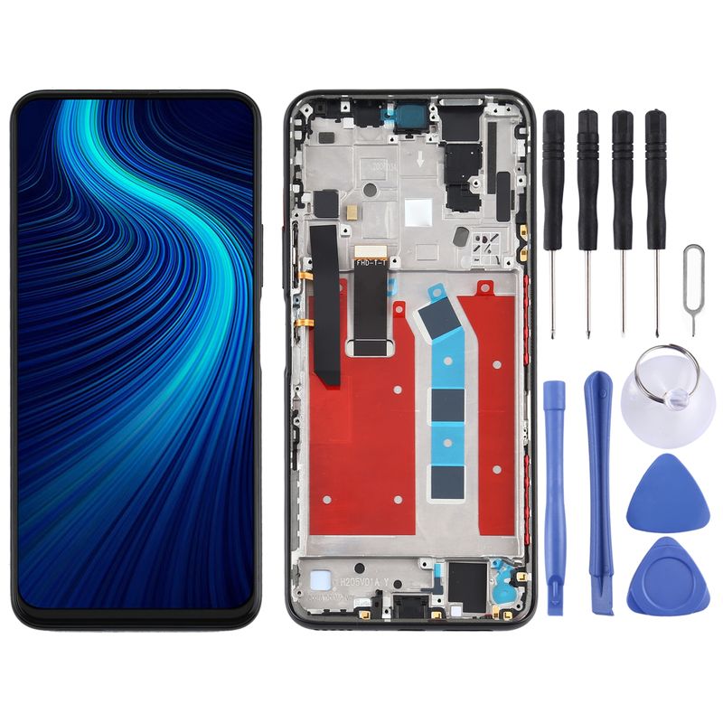 Oryginalny ekran LCD do Huawei Honor X10 5G, kompletny zestaw digitizerów z ramką (czarny)_voghion.com