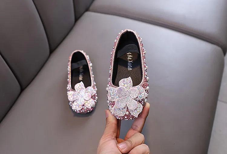 Dziewczynka Dziewczynka Księżniczka Diament Pojedyncze Buty Buty do Tańca Pokazowego_voghion.com