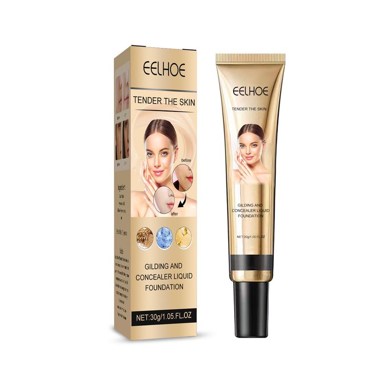 EELHOE Concealer Liquid Foundation Concealer Flüssigfoundation Ölkontrolle und dauerhafte Aufhellung_voghion.com