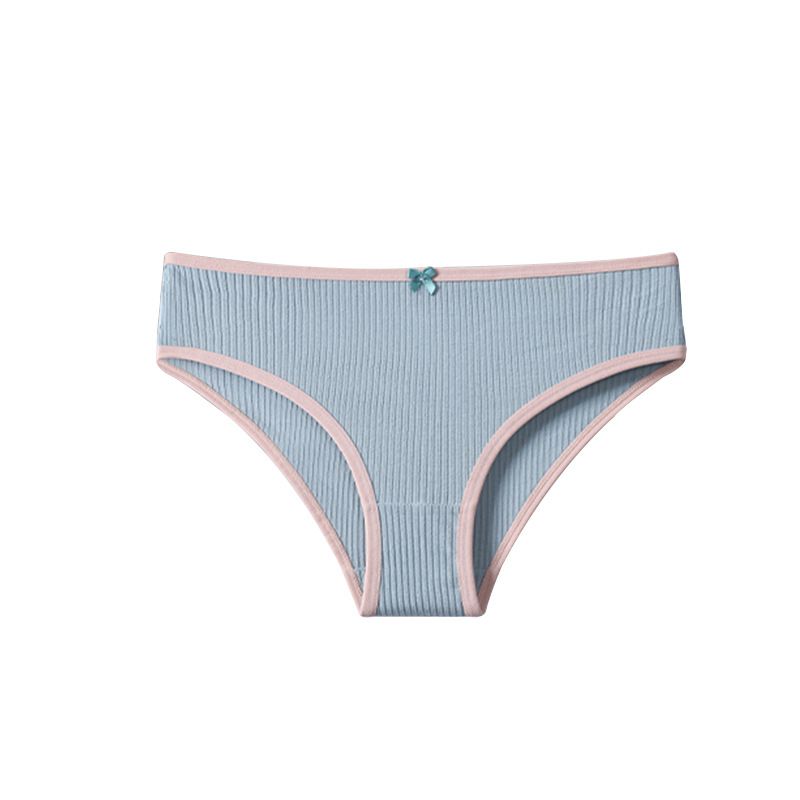 Women's Intimates Pure Cotton Mid Waist Underwear Briefs Ribbed Underwear Large Size Underwear For Women_voghion.com