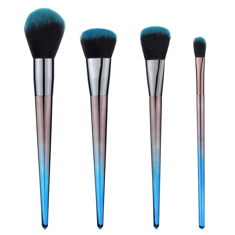 4-Stéck Make-up Pinselset Professionellt Kabuki Gesiichtspudder Pinselset Rouge Foundation Make-up Tools Set Kit_voghion.com
