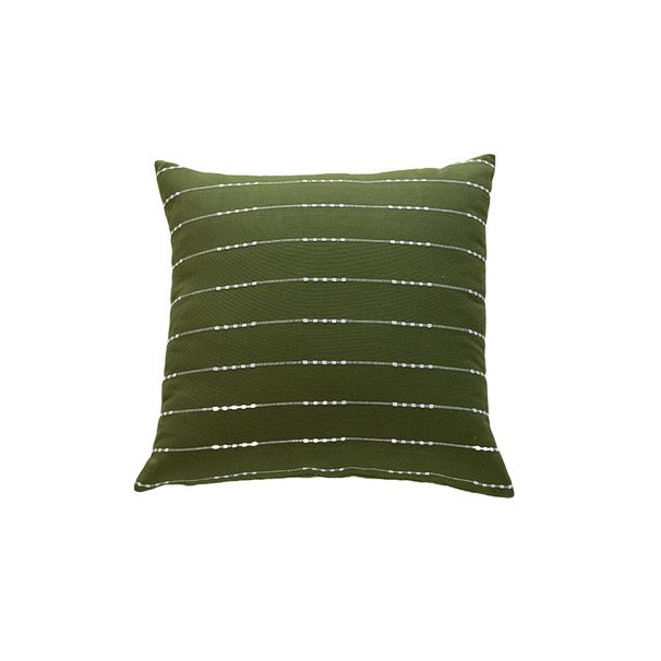 Nordic Woven Pillow Cover Set – Breathable Poly-Cotton Blend With Striped & Checkered Patterns (45x45cm/30x50cm)_voghion.com
