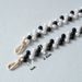 Women's New Black And White Pearl Underarm Bag Fashion Phone Chain_voghion.com