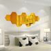 Hexagonal acrylic three-dimensional wall sticker, living room entrance, hallway, staircase background decoration_voghion.com