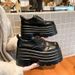 Mocassini con zeppa e plateau con rialzo di piccole dimensioni, famosi in tutto il mondo, scarpe da donna a strato singolo, nuove scarpe vintage con tacco alto in pelle autunnali_voghion.com