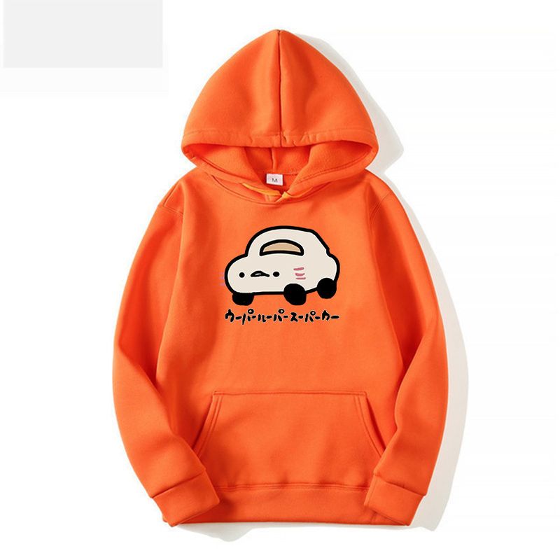 New Autumn/Winter Hooded Sweatshirt Loose Couple Wupu Super Sports Car Print Simple and Clear Style_voghion.com