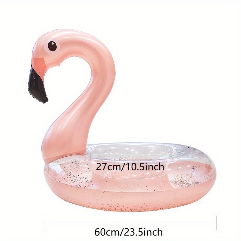Verleihen Sie Ihrem Tag am Pool Glamour mit einem Schwimmring mit rosa Flamingo-Pailletten!_voghion.com