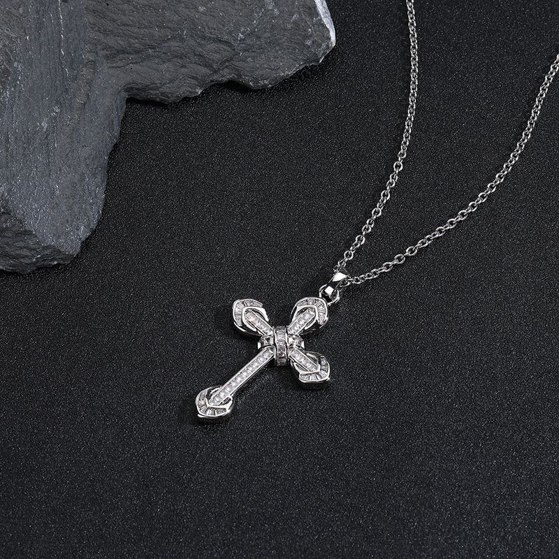 Hip Hop Kreuz Anhänger Zirkon Halskette Zubehör beliebte Persönlichkeit Schmuck Herren Anhänger_voghion.com