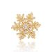 Women's Brooch Snowflake Zircon Rotatable Brooch Three Dimensional Corsage Women's Temperament Suit Coat Pin Buckle_voghion.com