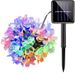 Solar Cherry Blossom Light String LED Peach Blossom Decorative Light Christmas Holiday Garden Courtyard Transparent Flower Small Colored Light Belt_voghion.com