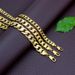 Fashion Vacuum Electroplated Copper Gold-Plated Cuban Chain Open-Ended Bracelet_voghion.com