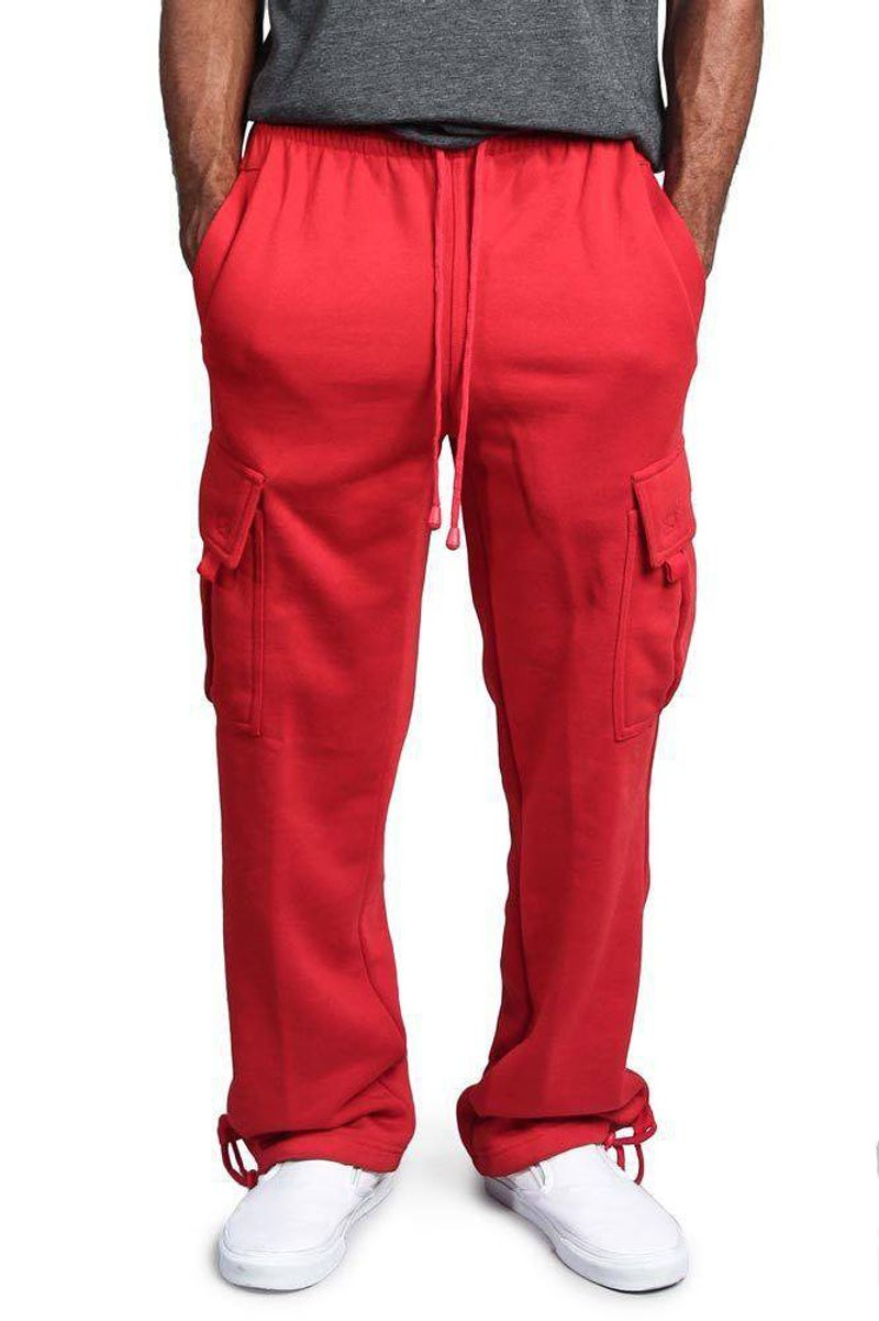 Lässiger Overall für Herren mit mehreren Taschen, locker Passform y geradem Bein in Volltonfarbe_voghion.com