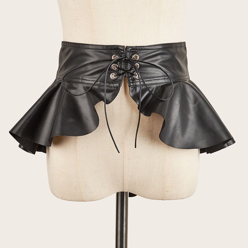 2022 New French Niche Design With A Sense Of Layering, Tailcoat Strap, Waist Belt, And Skirt_voghion.com