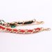 Fashion Gold Plating Links Chain With Leather Inserted Bracelet With Dangling Christmas Charms_voghion.com