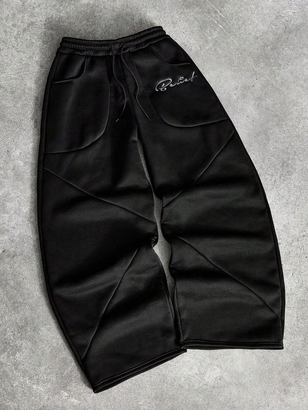 Men's Retro Streetwear Jogger Pants – High Waist Elastic Straight Leg Sweatpants For Casual & Hip-Hop Style (Multiple Colors)_voghion.com