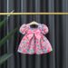 Mädchenkleid Kinderkleidung Ölgemälde Druck Prinzessin Kleid Lässiges Blumenschleifenkleid Niedlicher Baby Mädchen Puffärmelrock_voghion.com