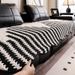 Soft Plush Non-Slip Sofa Cushion Cover – Striped Modern Design, Custom Sizes (70x70cm To 110x340cm) – Black, Red, Gray, Blue, Green_voghion.com