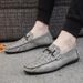 Neue männer der bean schuhe gestreiften weiche leder licht faul schuhe abdeckung füße mode casual schuhe alle mode männer der einzelnen schuhe_voghion.com
