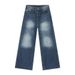 Herrenbekleidung Herbst Neuankömmlinge Retro Multicolor Distressed Weiß Weites Bein Gerade Jeans Trend_voghion.com