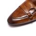 TerraStride MonkStrap Double Buckle Top Layer Cowhide Men's Slip-On Monk Shoes Handmade_voghion.com