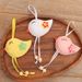 Easter Bird Cloth Ornament - 9x19cm Spring Decoration In White/Pink, Handcrafted Festive Hanging Decor_voghion.com